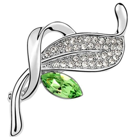 Брошь "Камея", зеленый