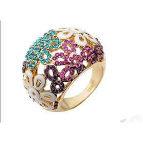 Кольцо Cваровски "Роспись"