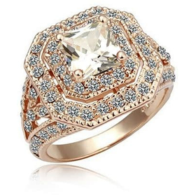 Кольцо-перстень Сваровски "Руби"