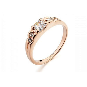 Кольцо с цирконием "Плетение"