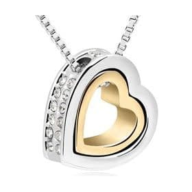 Кулон Сваровски "Два сердца"