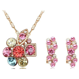 Комплект "Кристаллы", розовый