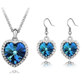 Комплект "Сердце океана", лазурный