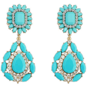 Серьги "Бирюзовые подвески"
