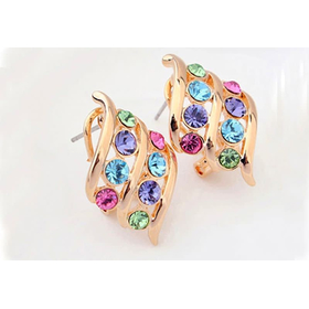 Серьги "Грация", разноцветные