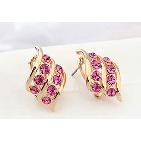 Серьги "Грация", розовые