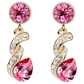 Серьги "Ибица", розовый