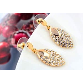 Серьги "Листики Swarovski"