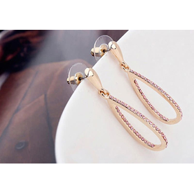 Серьги "Овальные", розовые