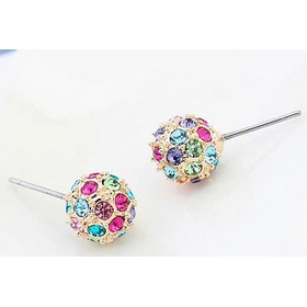 Серьги Swarovski "Шарики", разноцветные