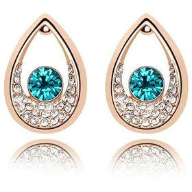 Серьги "Дамиани" аквамарин