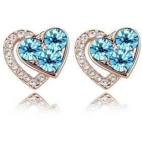 Серьги "Влюбленные сердца"