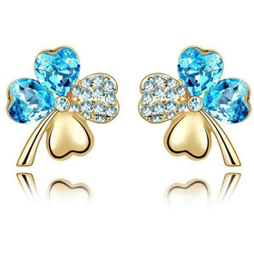 Серьги "Загадка", голубой