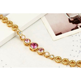 Браслет Сваровски "Лабиринт", розовый