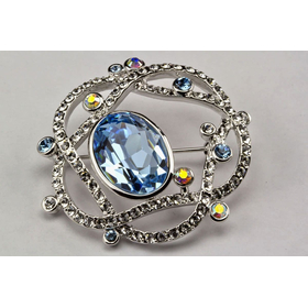 Брошь "Голубой кристалл"