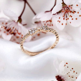 Кольцо Сваровски "Бантик"