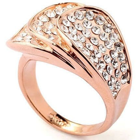 Кольцо Сваровски "Лепестки"