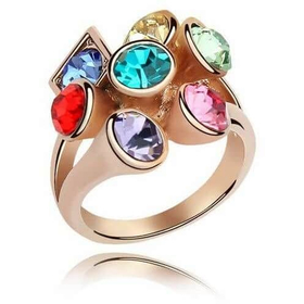 Кольцо Сваровски "Многогранность"