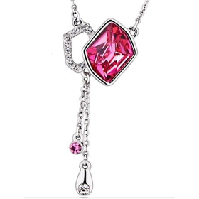 Колье Сваровски "Искра", розовый