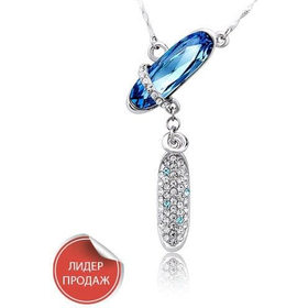 Колье Сваровски "Варьете" голубой