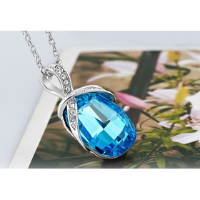 Кулон "Эвелина", голубой