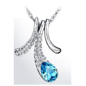 Кулон "Голубая ипомея"