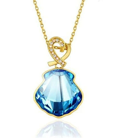 Кулон "Медовый месяц", голубой