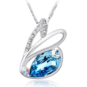 Кулон "Солнечный зайчик", голубой