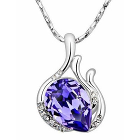 Кулон Сваровски "Всплеск Swarovski", фиолетовый