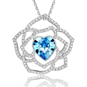 Кулон "Валенсия", голубой