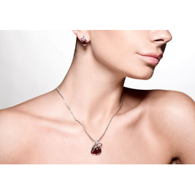 Комплект "Солнечный зайчик", рубиновый