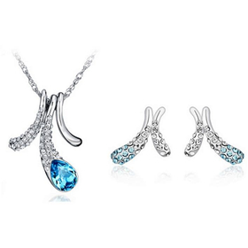 Комплект Сваровски "Голубая ипомея"