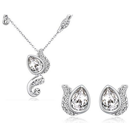 Комплект Сваровски "Очарование", белый