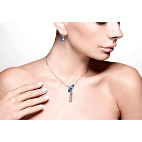 Комплект Сваровски "Варьете" голубой