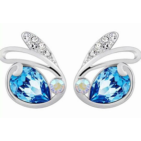 Серьги "Солнечный зайчик", голубой