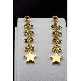 Серьги Сваровски "Елочка", gold