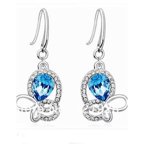 Серьги Сваровски "Фантазия", голубой