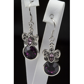 Серьги Сваровски "Фееричность", фиолет