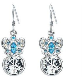 Серьги Сваровски "Фееричность", голубой