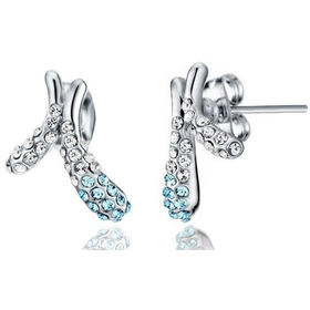 Серьги Сваровски "Голубая ипомея"