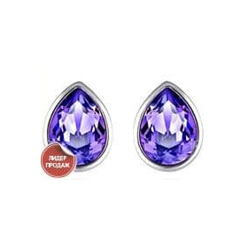 Серьги "Капельки", фиолет