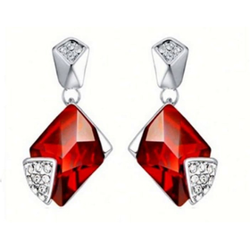 Серьги Сваровски "Квадро"