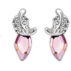 Серьги Сваровски "Мгновение", розовый