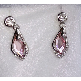 Серьги Сваровски "Мила" розовые