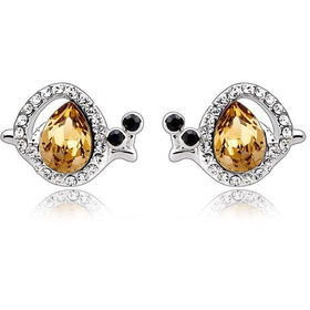 Серьги Сваровски "Улиточка"