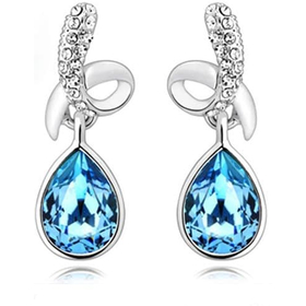 Серьги Сваровски "Варьете", голубой