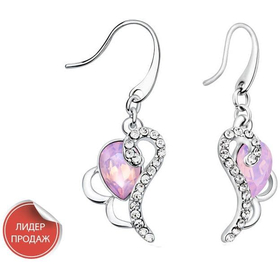 Серьги Сваровски "Завиток"