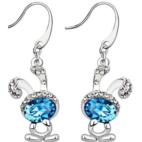 Серьги Сваровски "Зайчики"