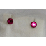 Серьги-гвоздики с розовыми камнями