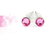 Серьги-гвоздики с розовыми камнями2